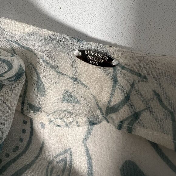 Elizabeth Gillett Silk Coquette Top Size S Sheer Light Weight Boho Forest Fairy - Picture 3 of 6